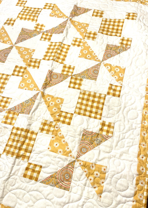 Checked Windmill Baby Quilt